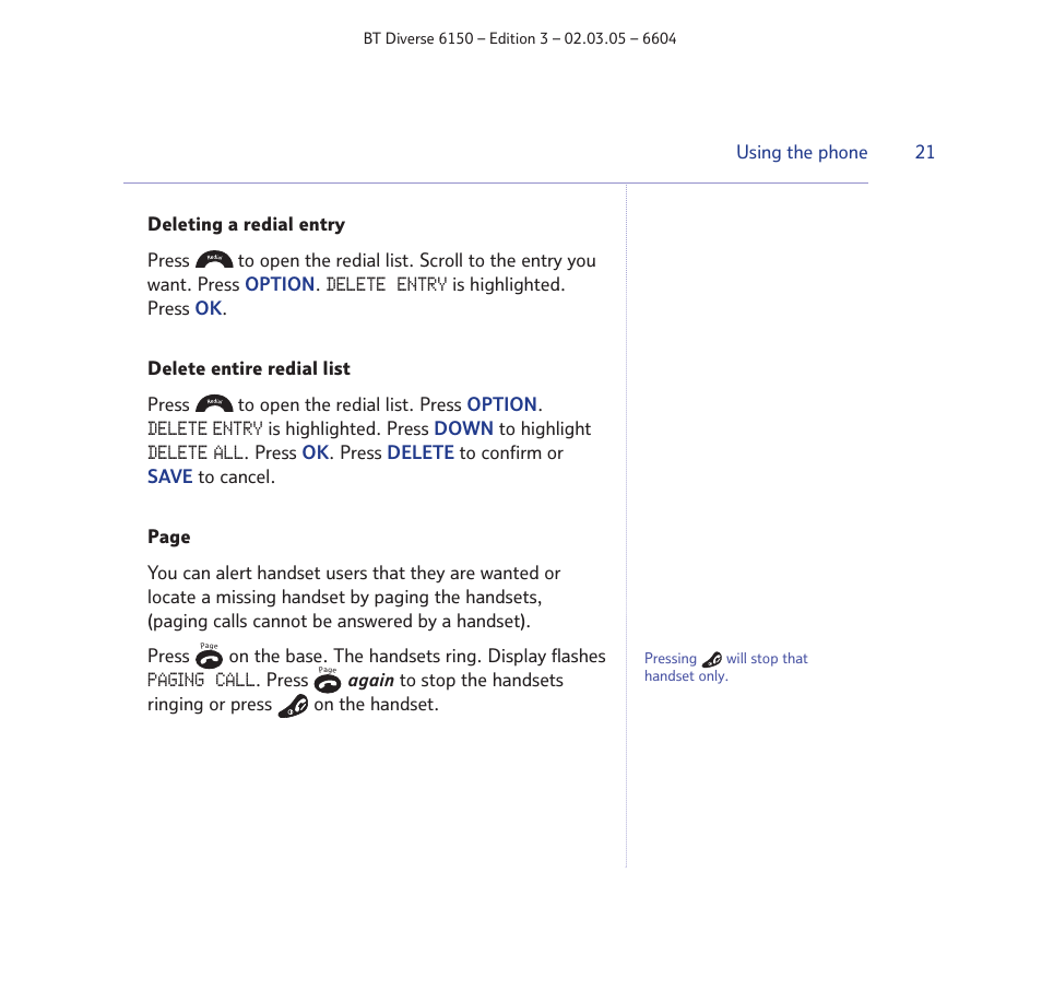 BT Diverse 6150 User Manual | Page 21 / 88