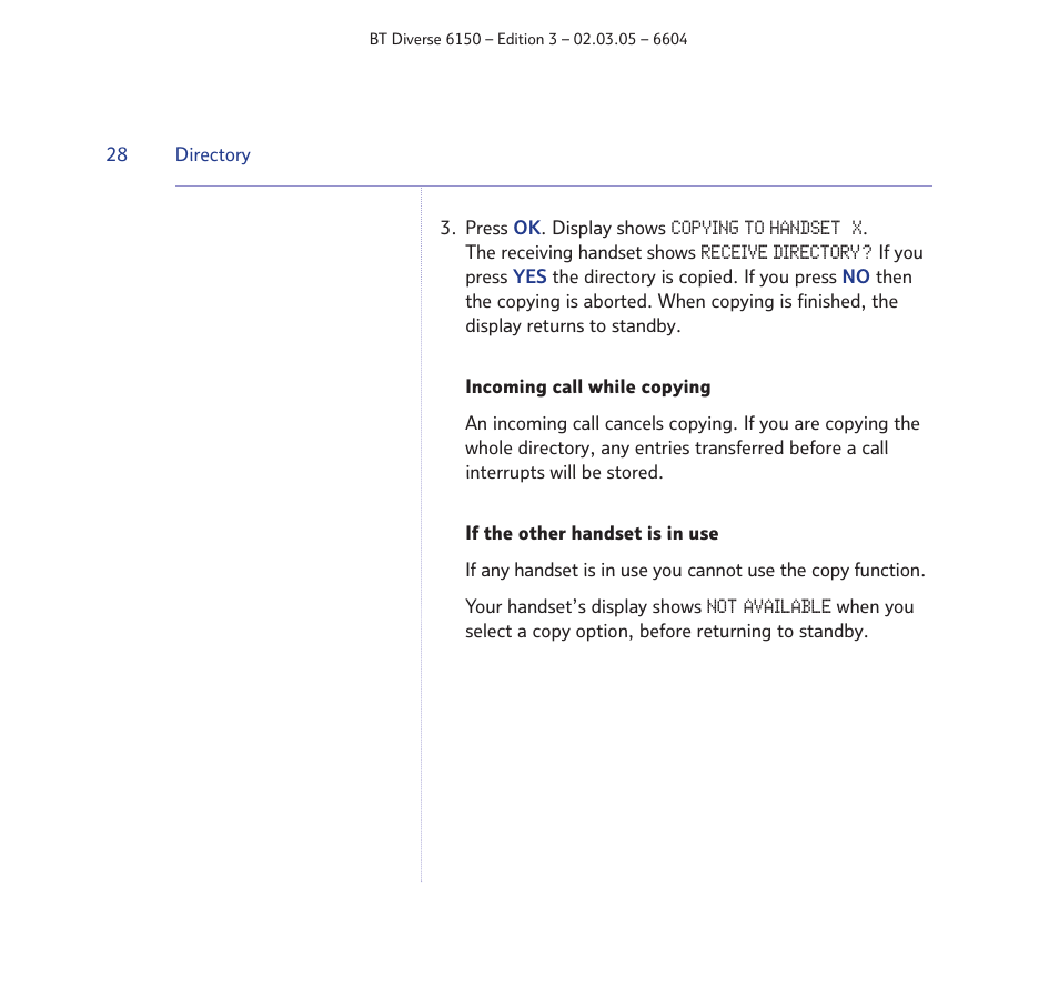 BT Diverse 6150 User Manual | Page 28 / 88