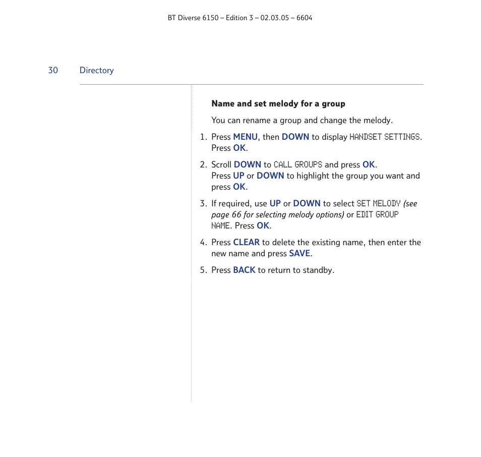 BT Diverse 6150 User Manual | Page 30 / 88