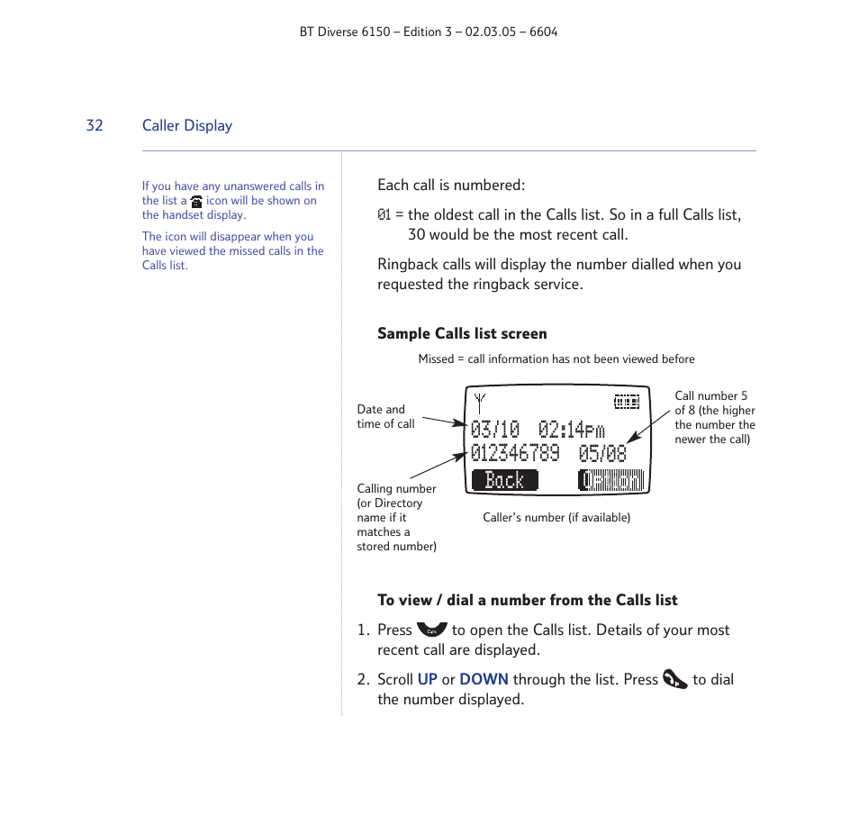 BT Diverse 6150 User Manual | Page 32 / 88