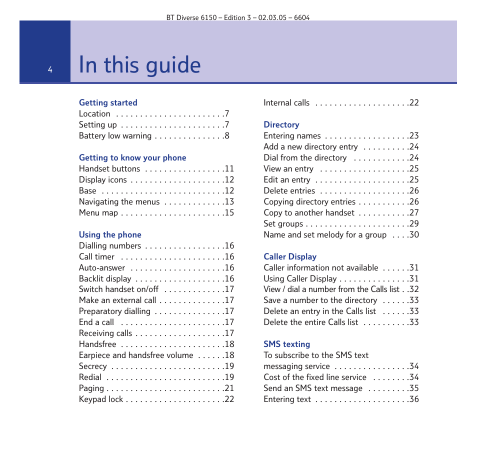 BT Diverse 6150 User Manual | Page 4 / 88