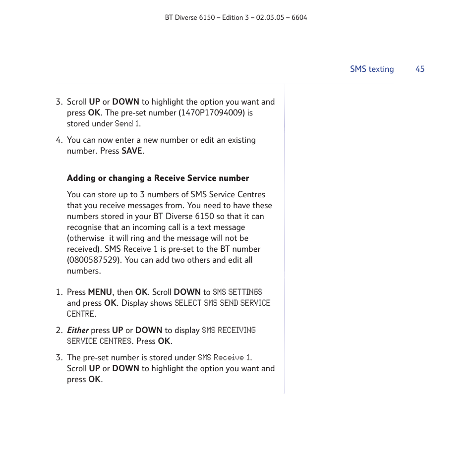 BT Diverse 6150 User Manual | Page 45 / 88