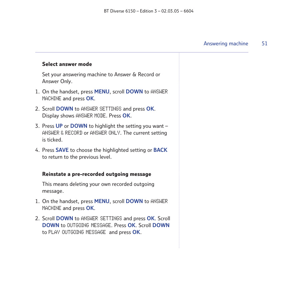 BT Diverse 6150 User Manual | Page 51 / 88