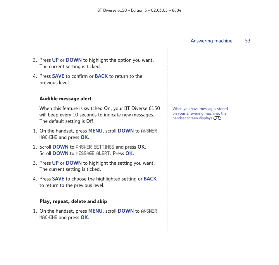 BT Diverse 6150 User Manual | Page 53 / 88