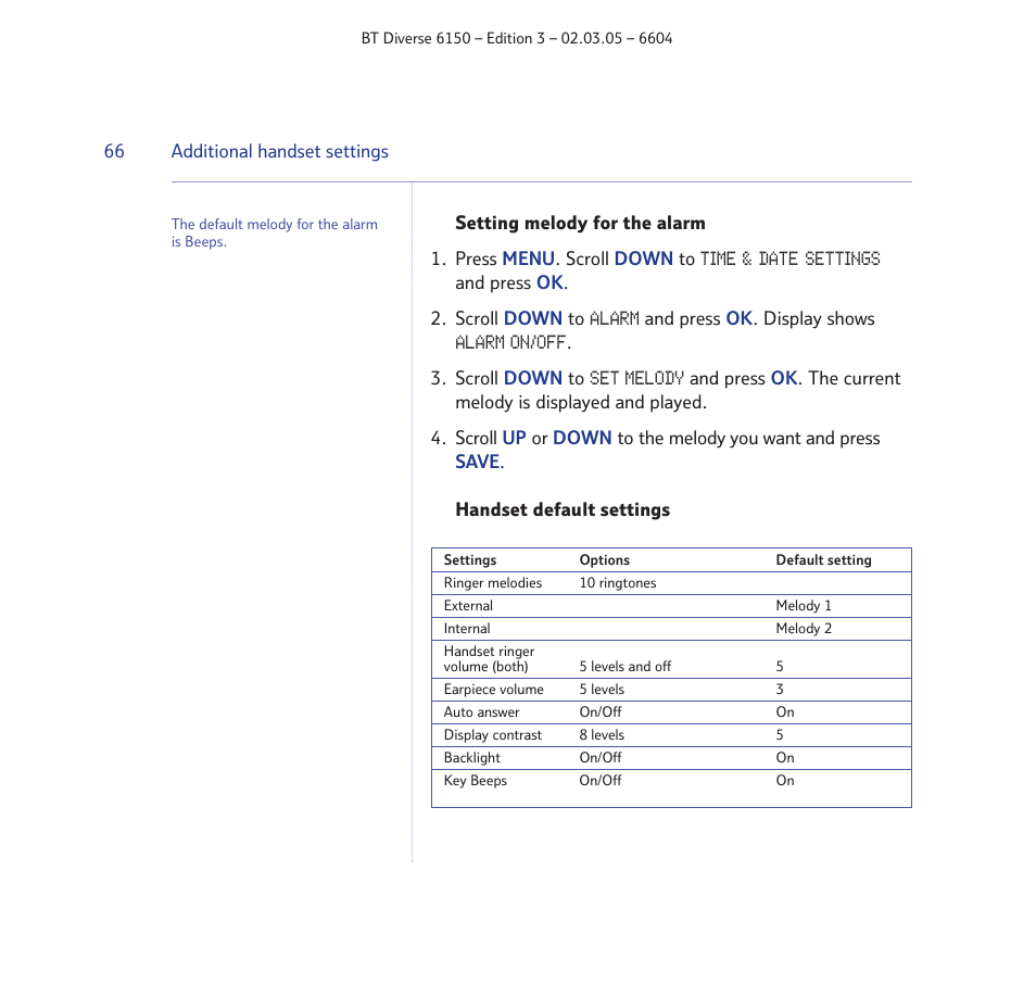 BT Diverse 6150 User Manual | Page 66 / 88
