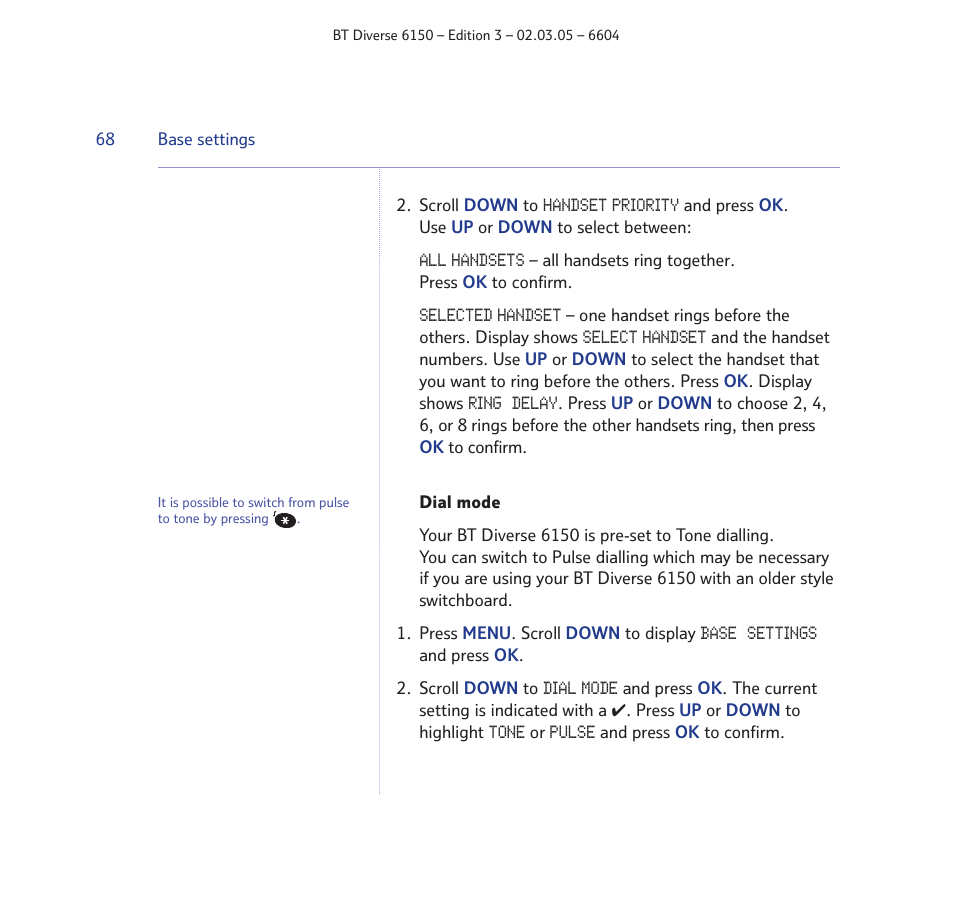 BT Diverse 6150 User Manual | Page 68 / 88