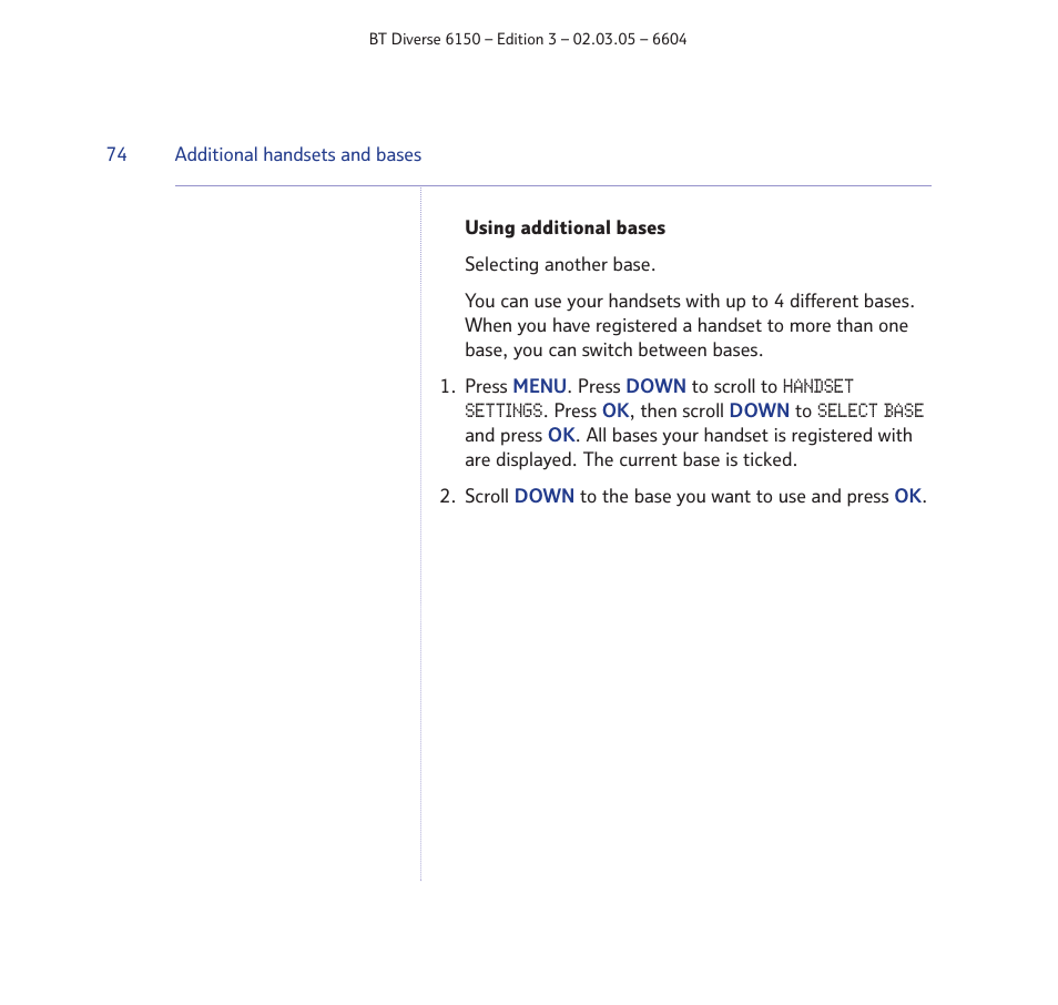 BT Diverse 6150 User Manual | Page 74 / 88