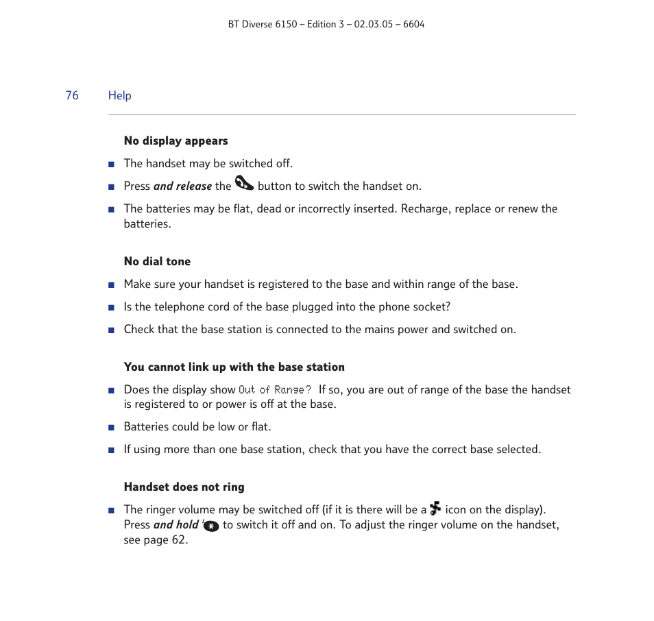 BT Diverse 6150 User Manual | Page 76 / 88