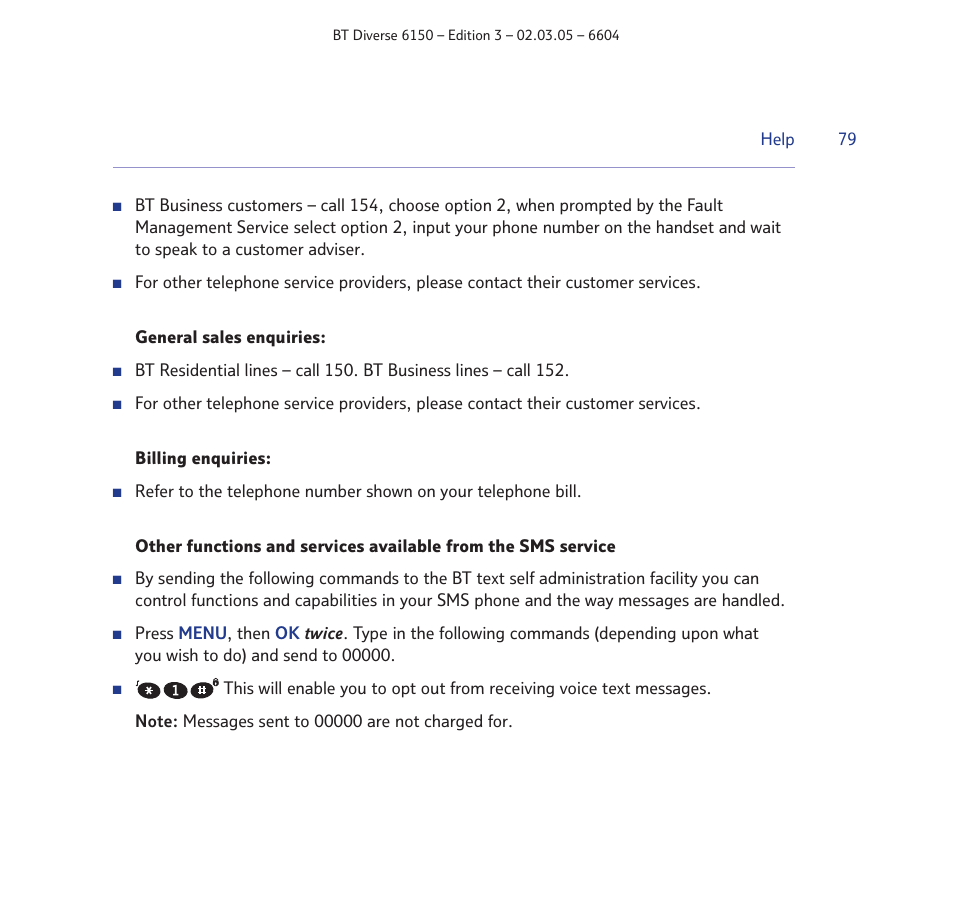 BT Diverse 6150 User Manual | Page 79 / 88