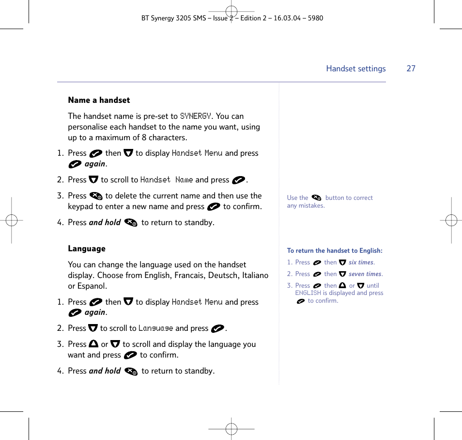 BT 3205 User Manual | Page 27 / 68