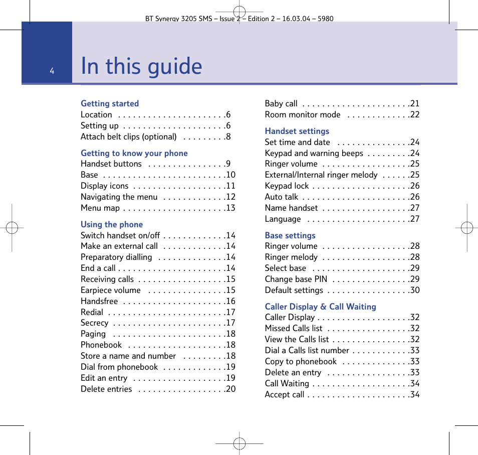 BT 3205 User Manual | Page 4 / 68