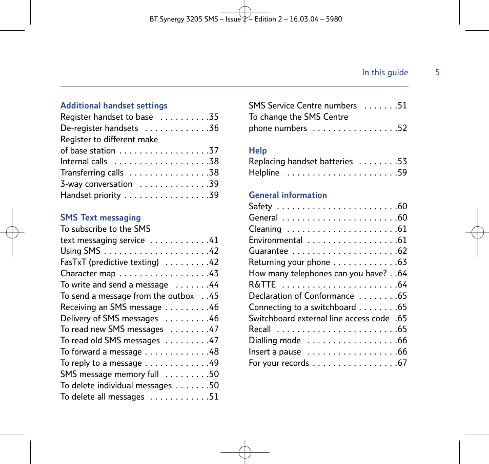 BT 3205 User Manual | Page 5 / 68