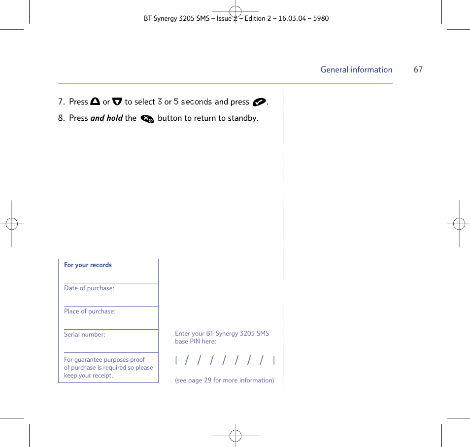 BT 3205 User Manual | Page 67 / 68