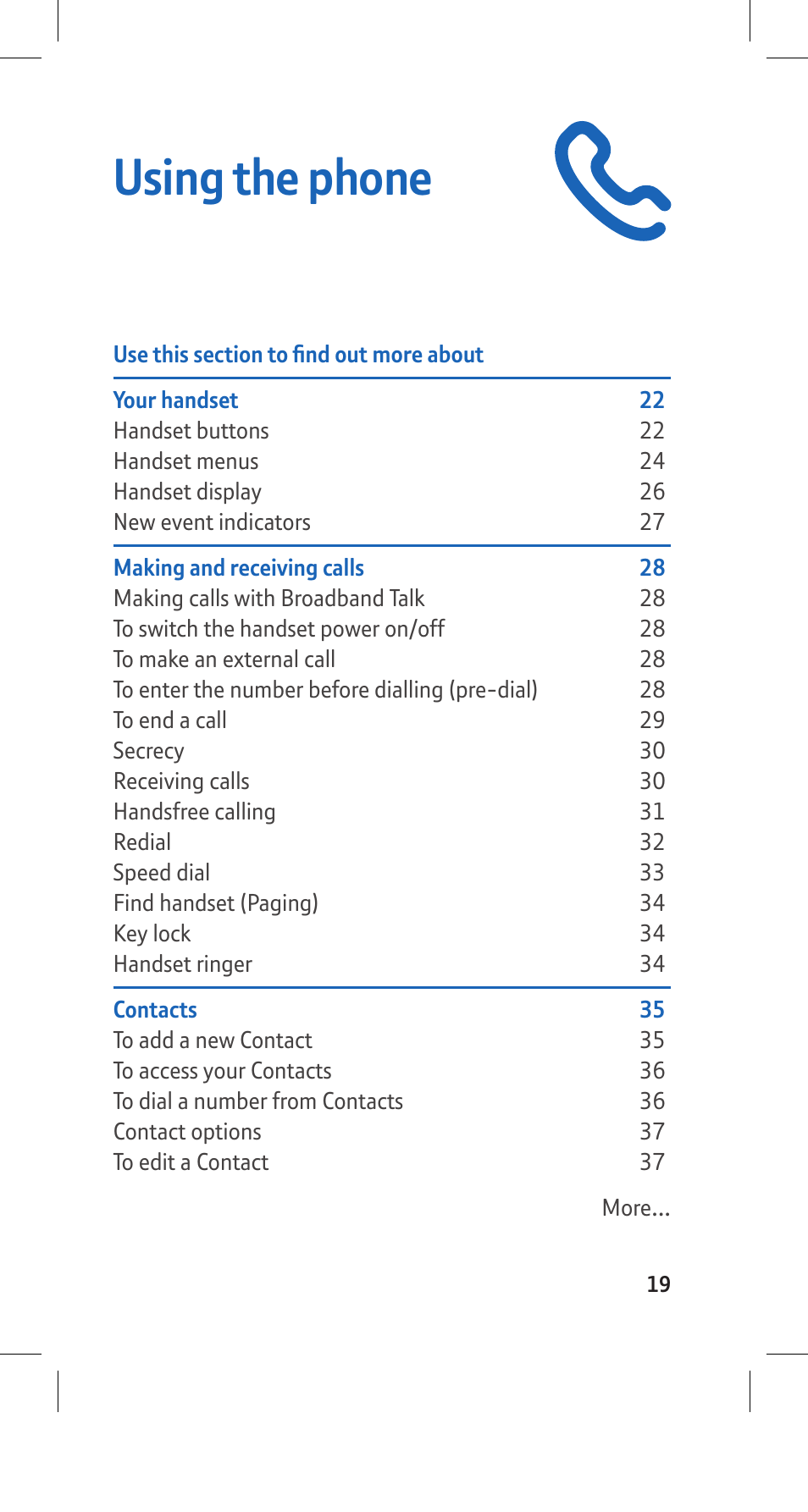 Using the phone | BT Hub Phone 2.1 User Manual | Page 23 / 80