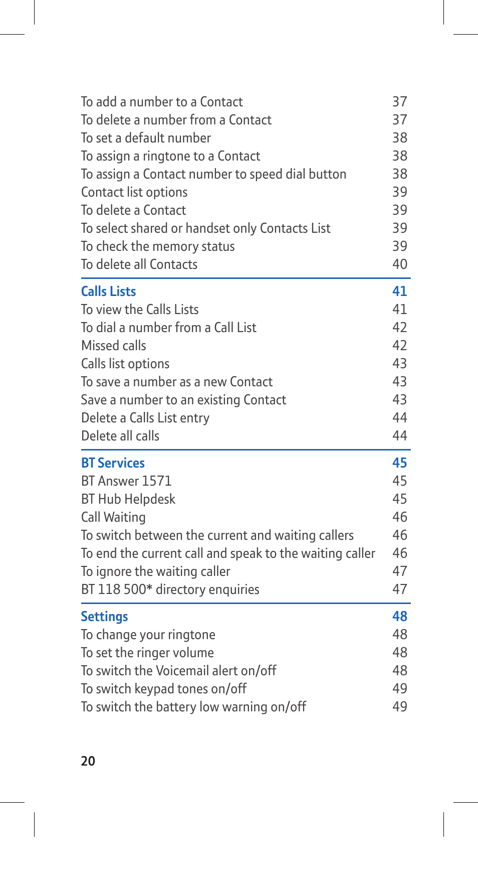 BT Hub Phone 2.1 User Manual | Page 24 / 80