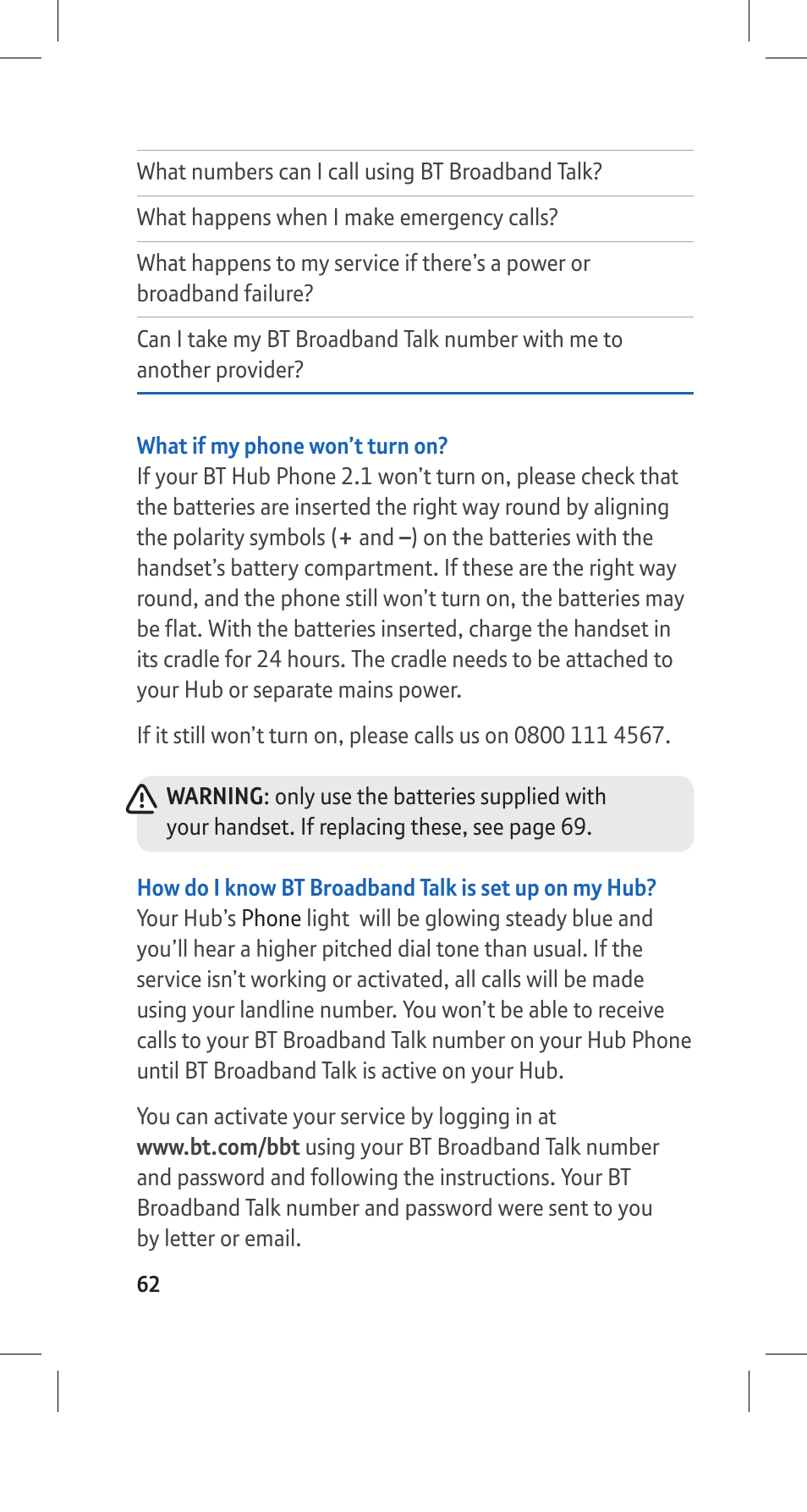BT Hub Phone 2.1 User Manual | Page 66 / 80