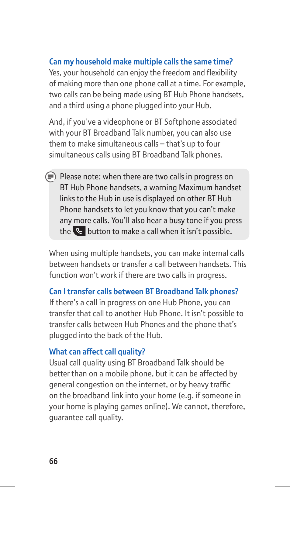 BT Hub Phone 2.1 User Manual | Page 70 / 80