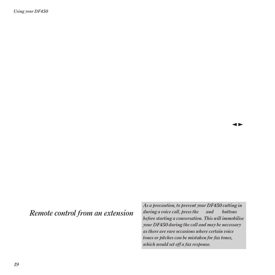 Remote control from an extension | BT DF450 User Manual | Page 22 / 56
