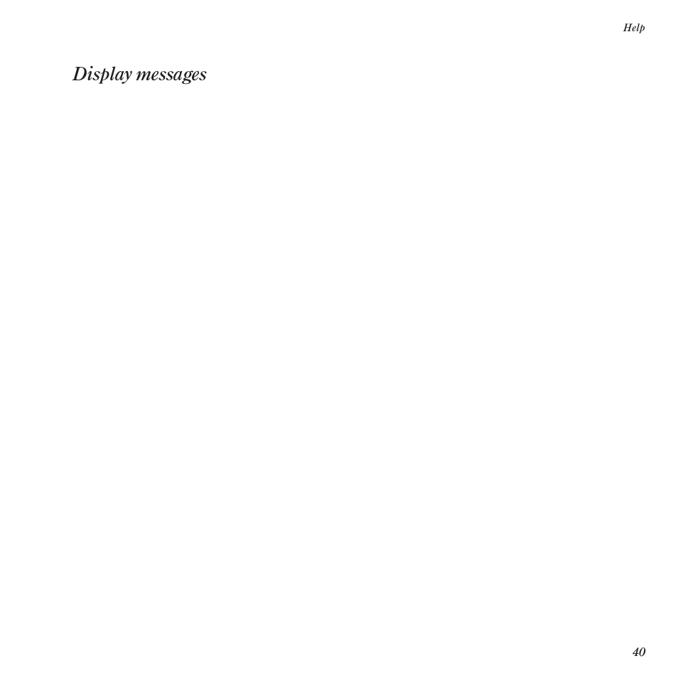 Display messages | BT DF450 User Manual | Page 43 / 56
