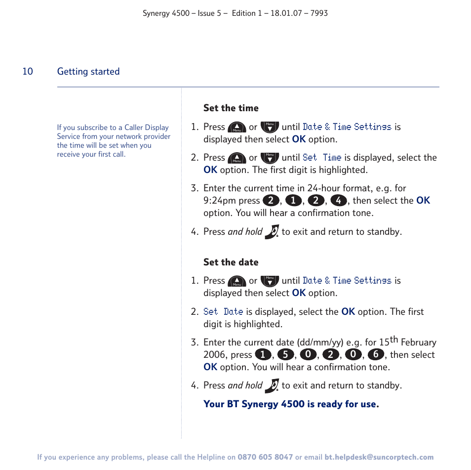 BT SYNERGY 4500 User Manual | Page 10 / 100