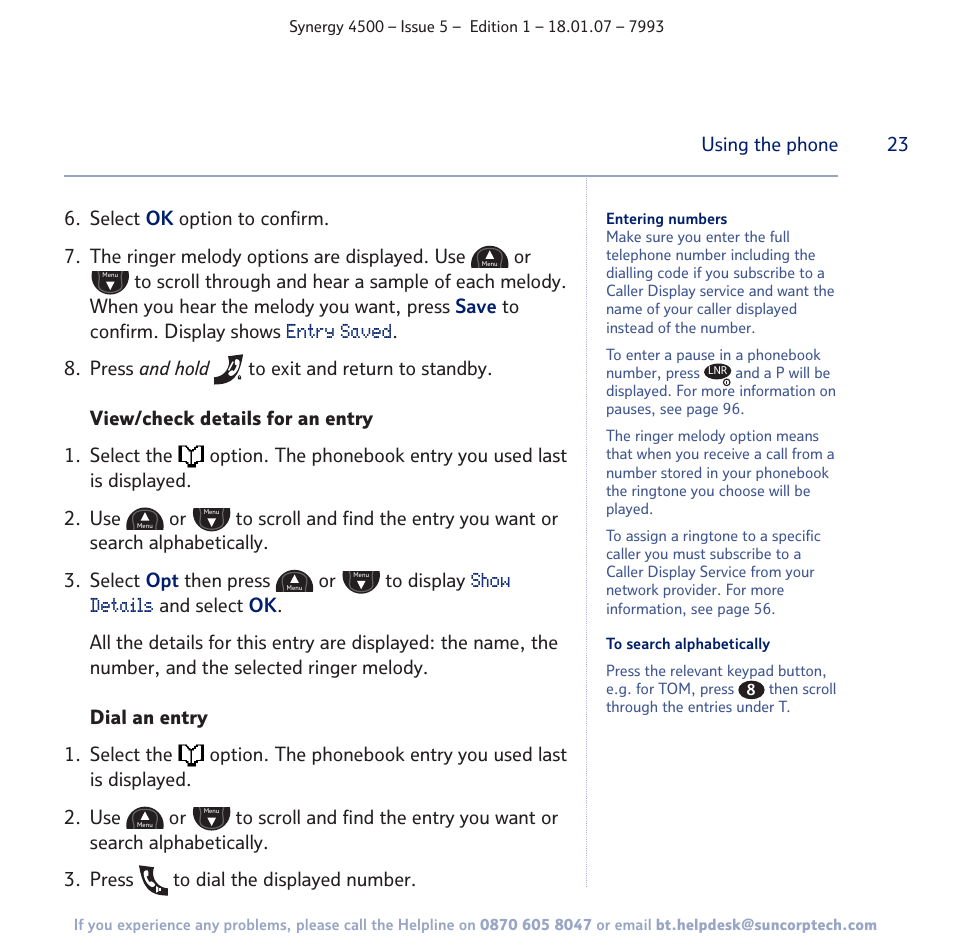 BT SYNERGY 4500 User Manual | Page 23 / 100