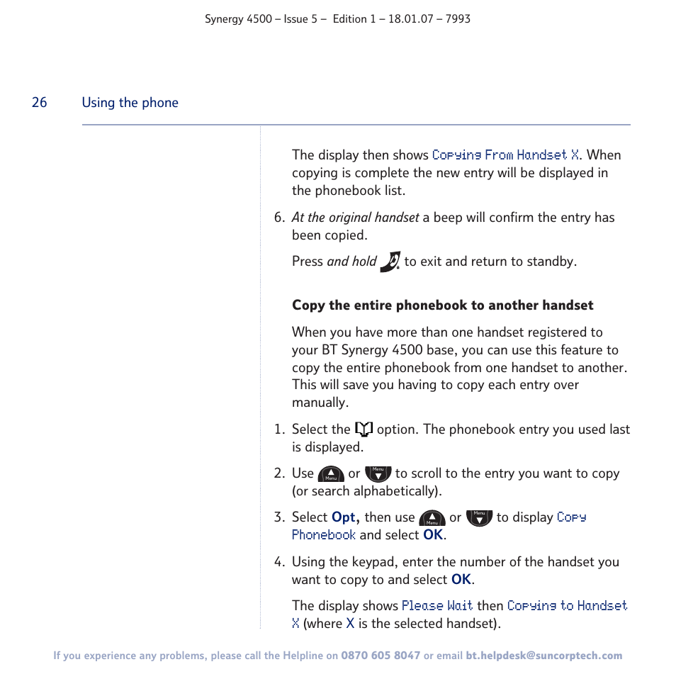 BT SYNERGY 4500 User Manual | Page 26 / 100