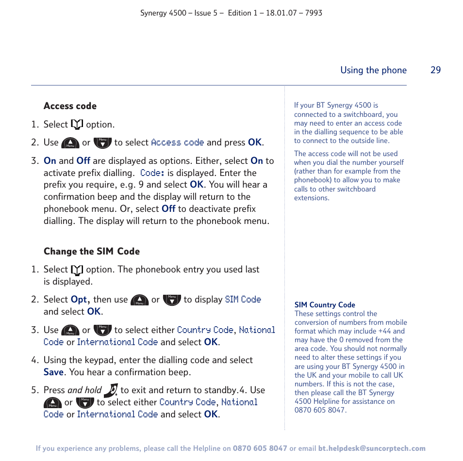 BT SYNERGY 4500 User Manual | Page 29 / 100