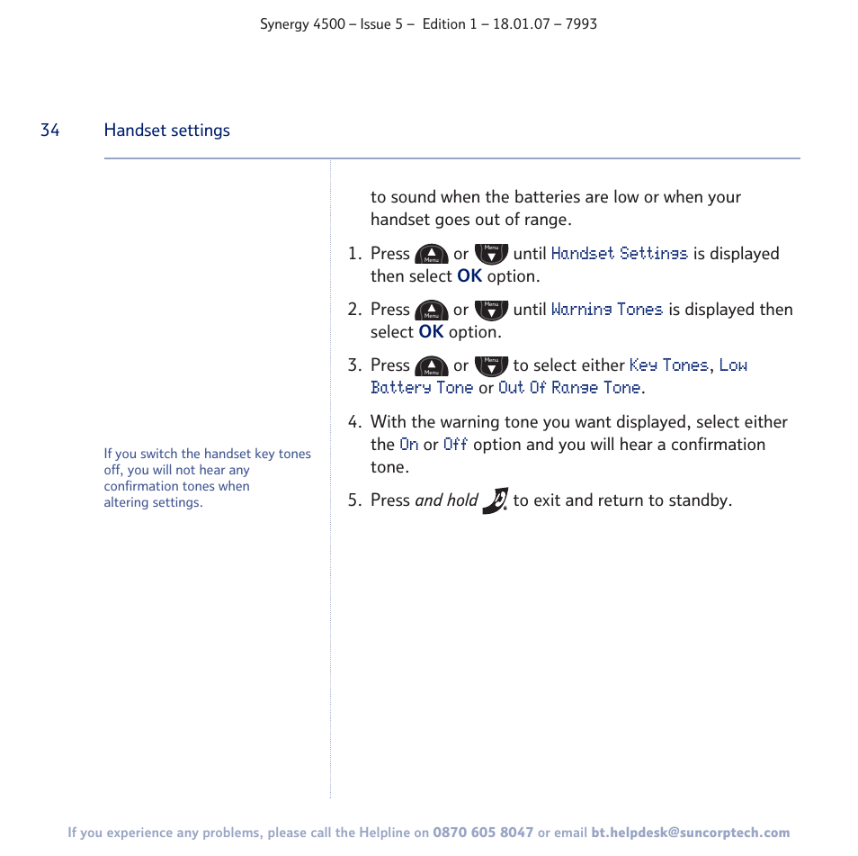 BT SYNERGY 4500 User Manual | Page 34 / 100