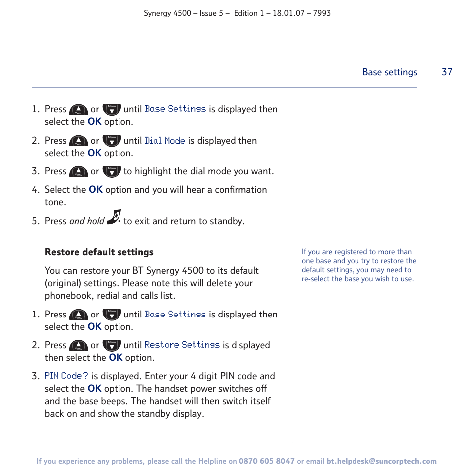 BT SYNERGY 4500 User Manual | Page 37 / 100
