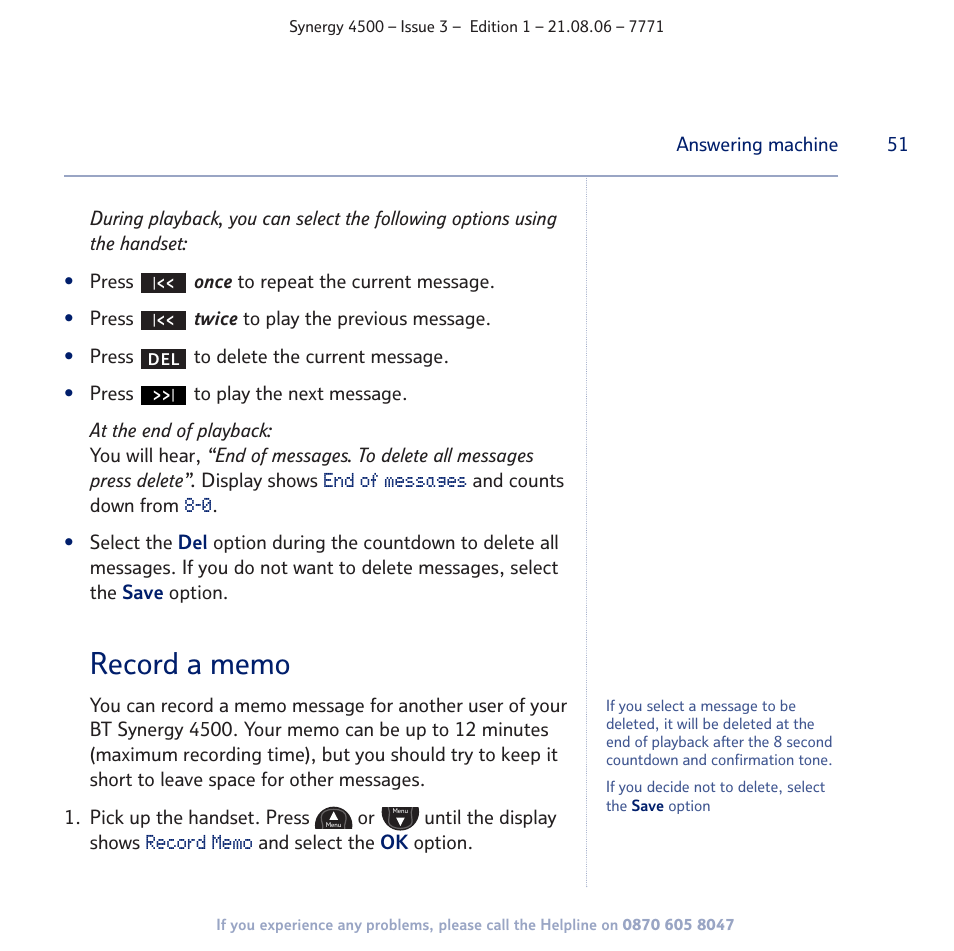 BT SYNERGY 4500 User Manual | Page 51 / 100