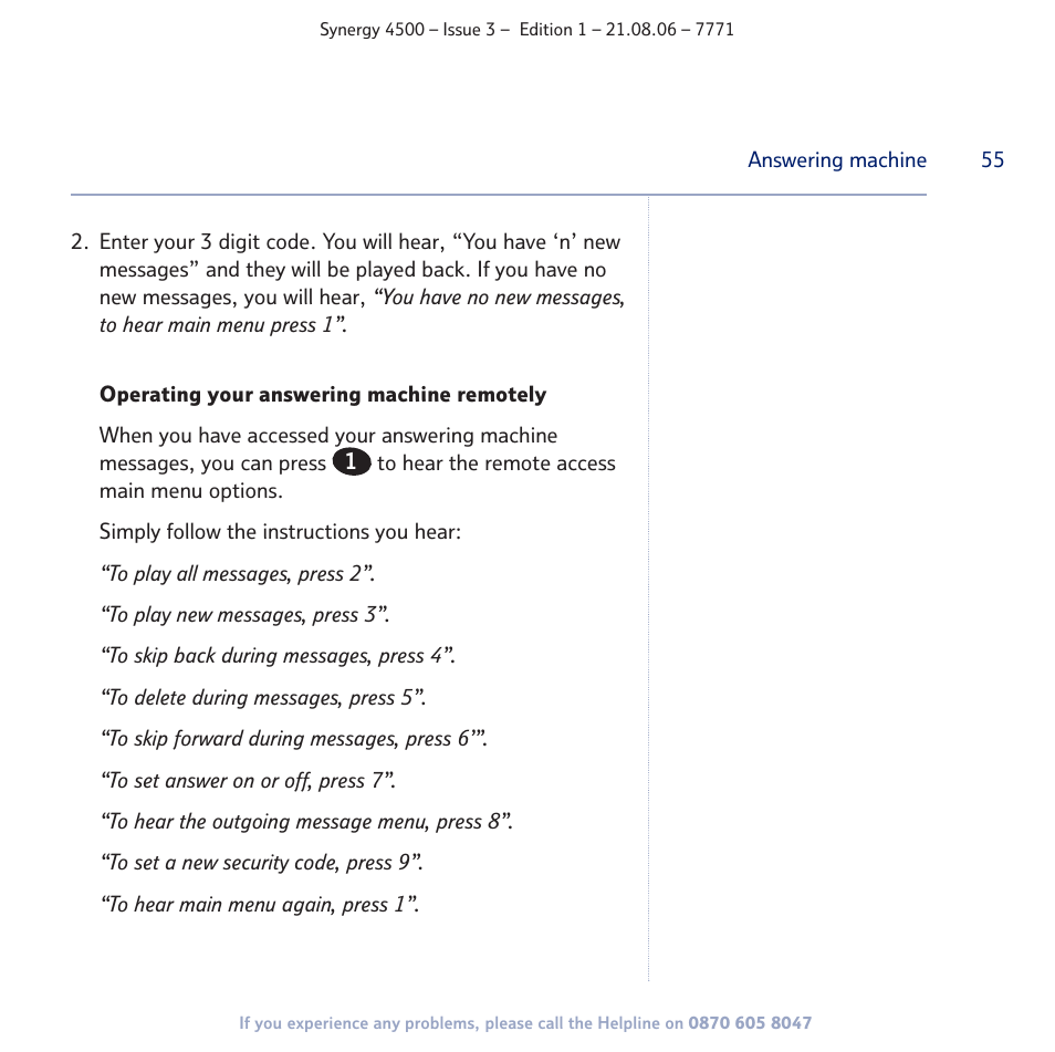 BT SYNERGY 4500 User Manual | Page 55 / 100