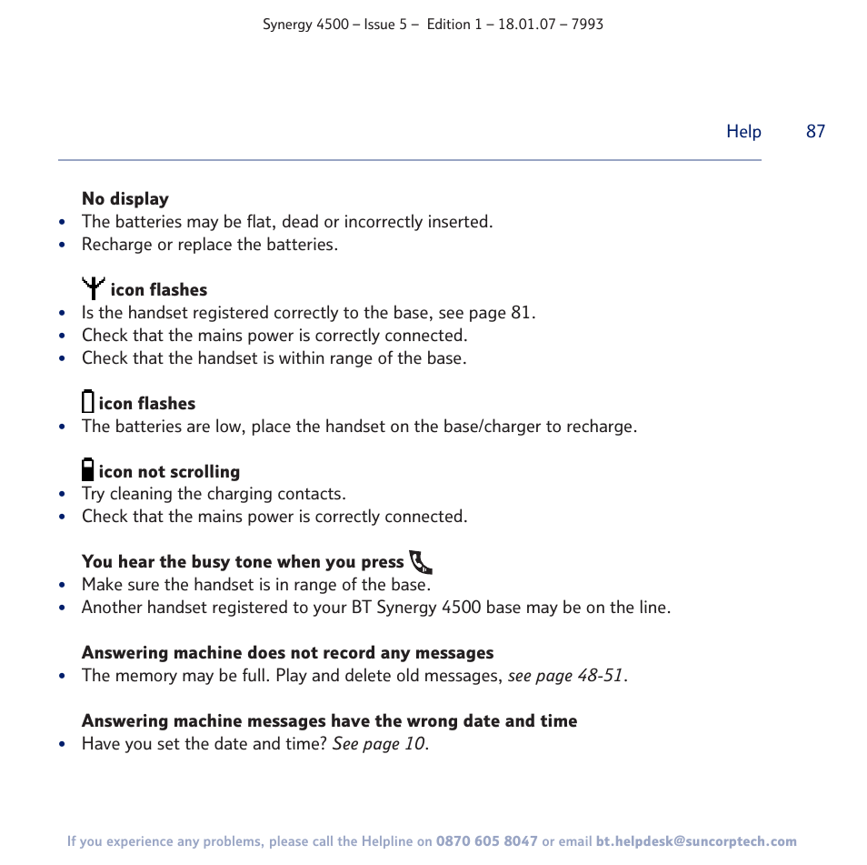 BT SYNERGY 4500 User Manual | Page 87 / 100