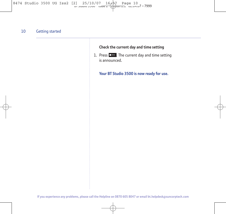 BT Studio 3500 User Manual | Page 10 / 56