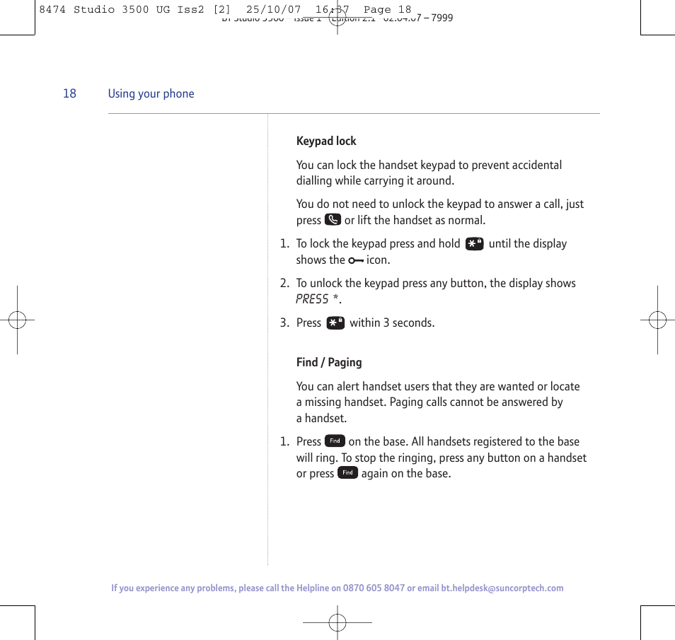 BT Studio 3500 User Manual | Page 18 / 56