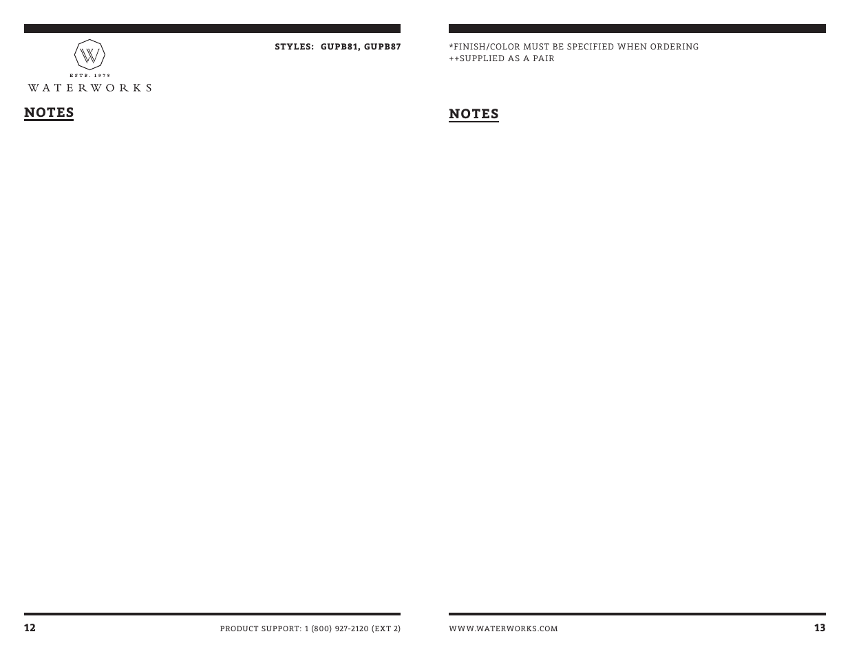Waterworks Universal Pressure Balance with Diverter Valve User Manual | Page 12 / 13