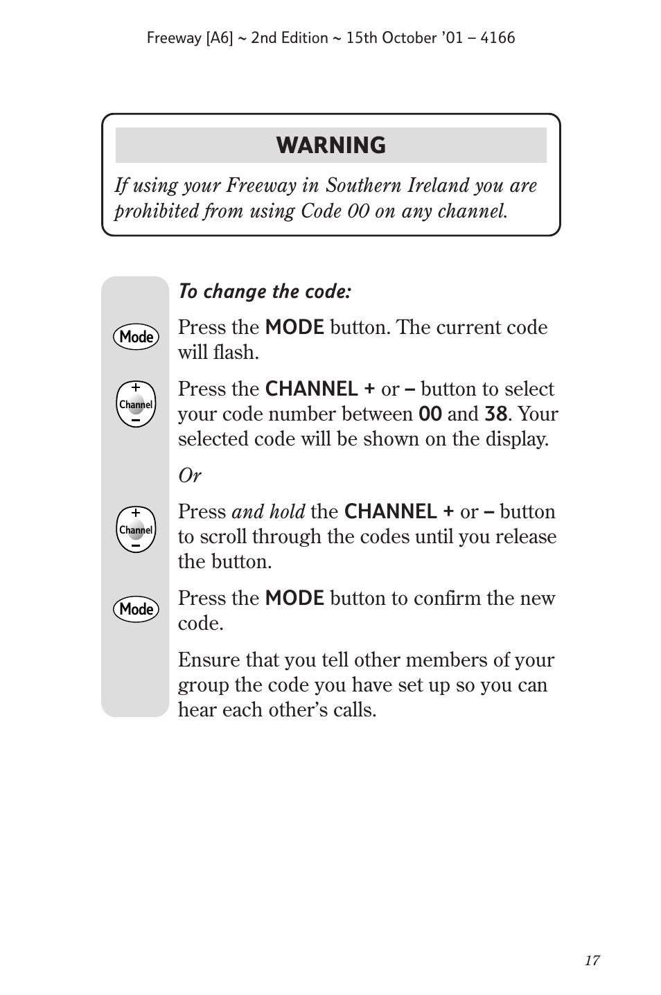 Warning | BT A6 User Manual | Page 17 / 22