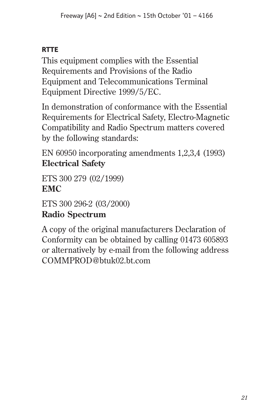 BT A6 User Manual | Page 21 / 22
