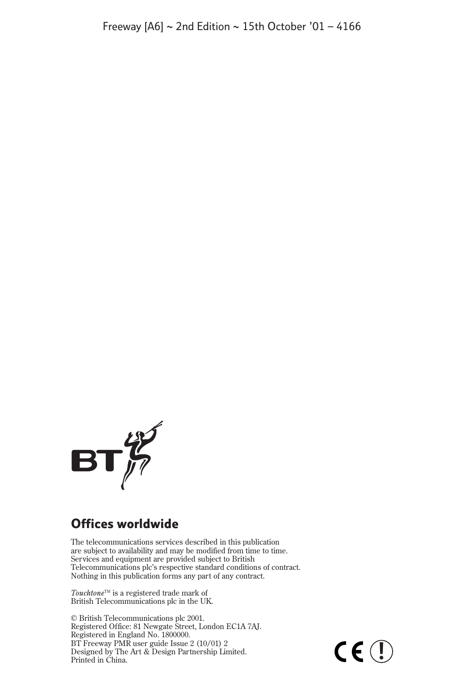 Offices worldwide | BT A6 User Manual | Page 22 / 22
