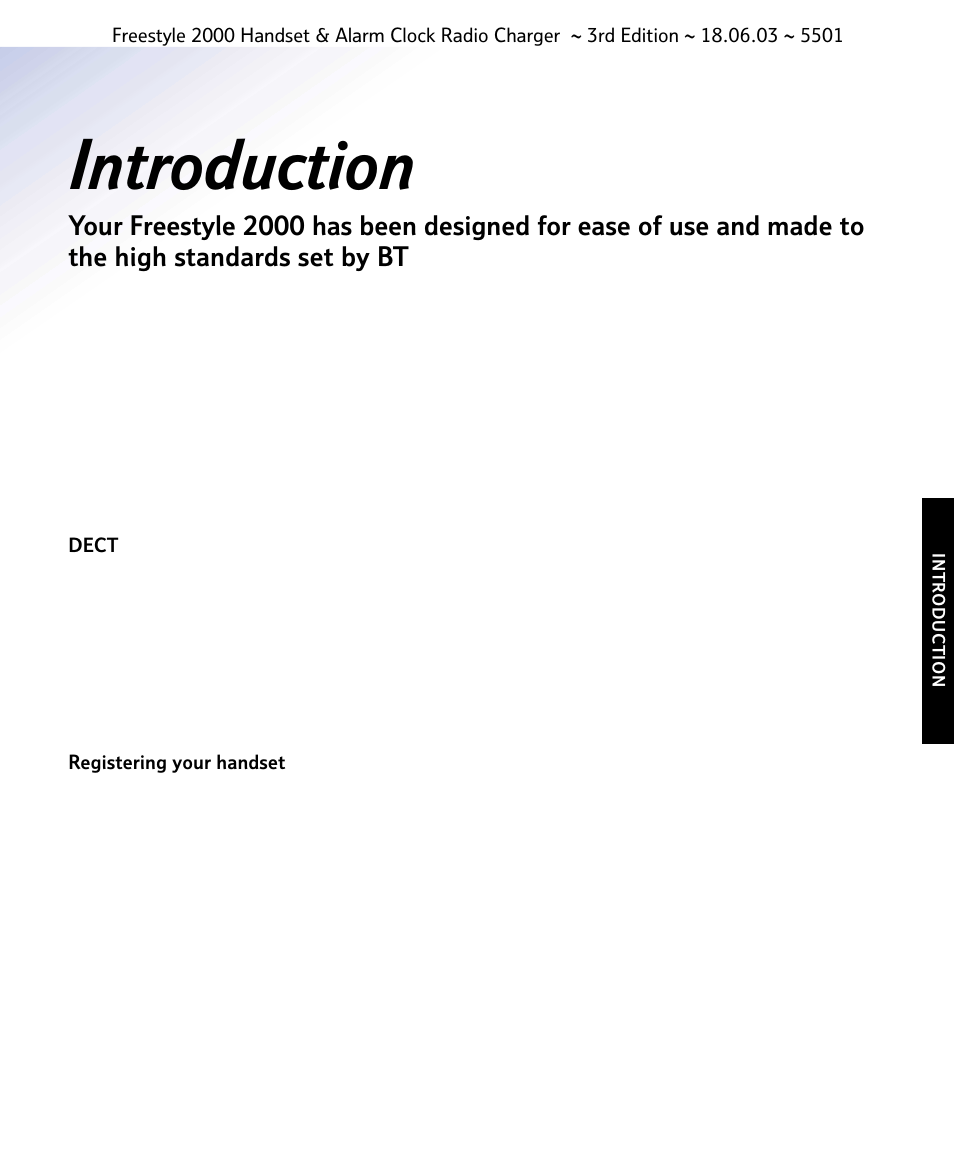 Introduction | BT Freestyle 2000 User Manual | Page 9 / 37