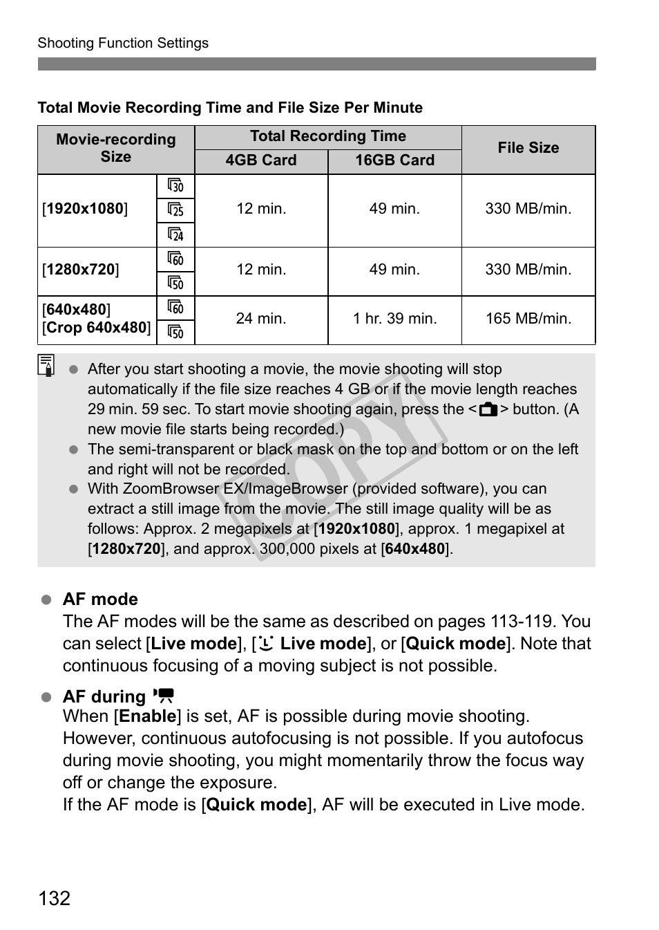 Cop y | Canon eos rebel T2i User Manual | Page 132 / 260
