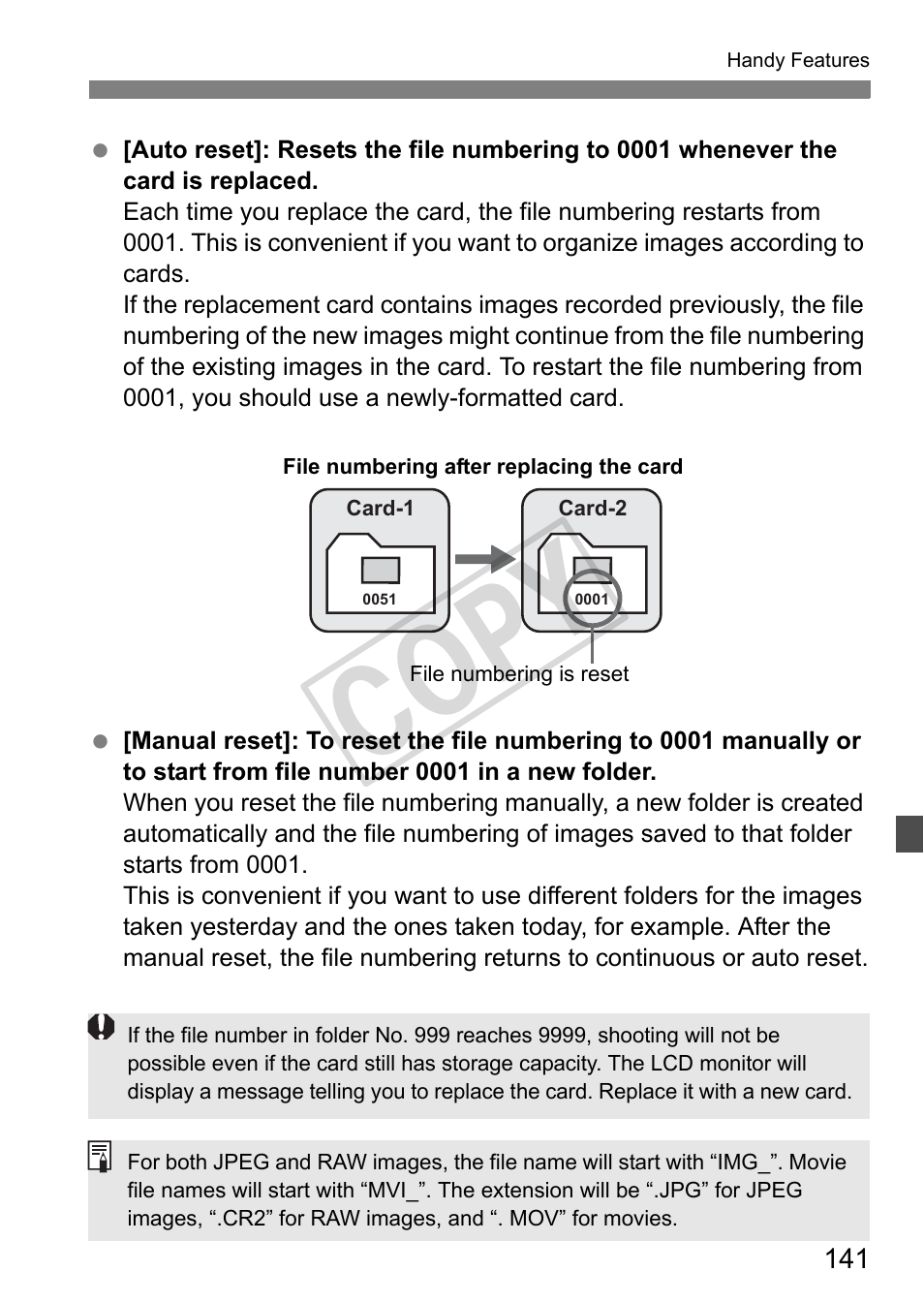 Cop y | Canon eos rebel T2i User Manual | Page 141 / 260