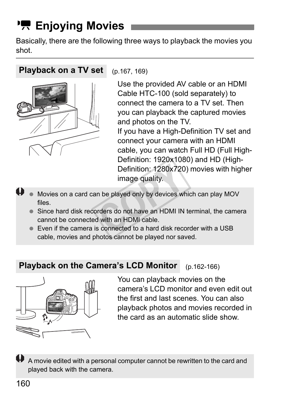 Cop y | Canon eos rebel T2i User Manual | Page 160 / 260