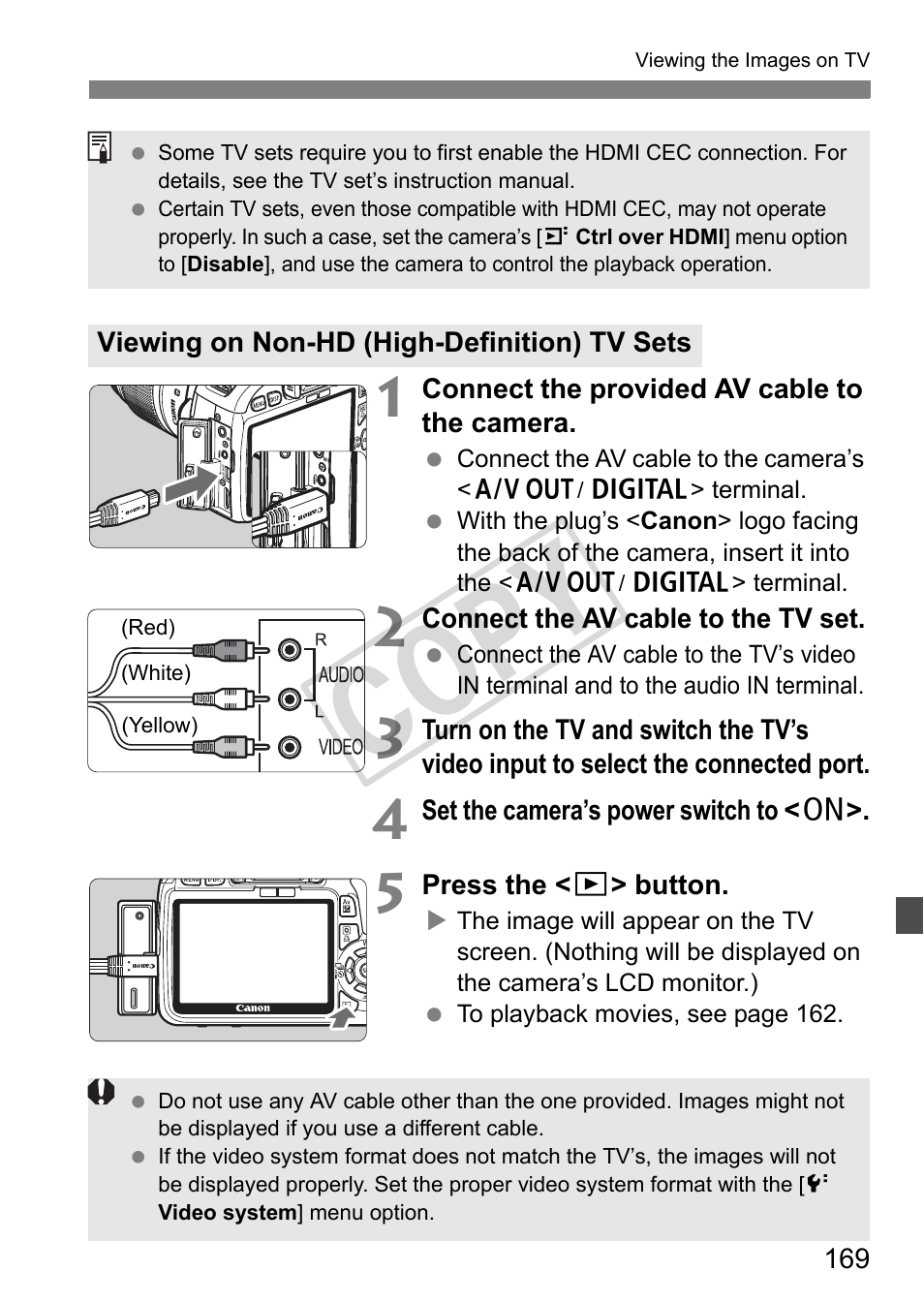 Cop y | Canon eos rebel T2i User Manual | Page 169 / 260