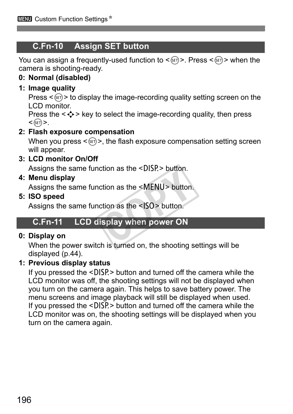 Cop y | Canon eos rebel T2i User Manual | Page 196 / 260