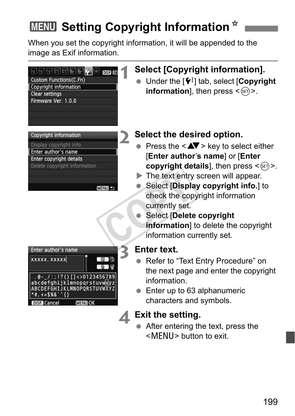 Cop y | Canon eos rebel T2i User Manual | Page 199 / 260