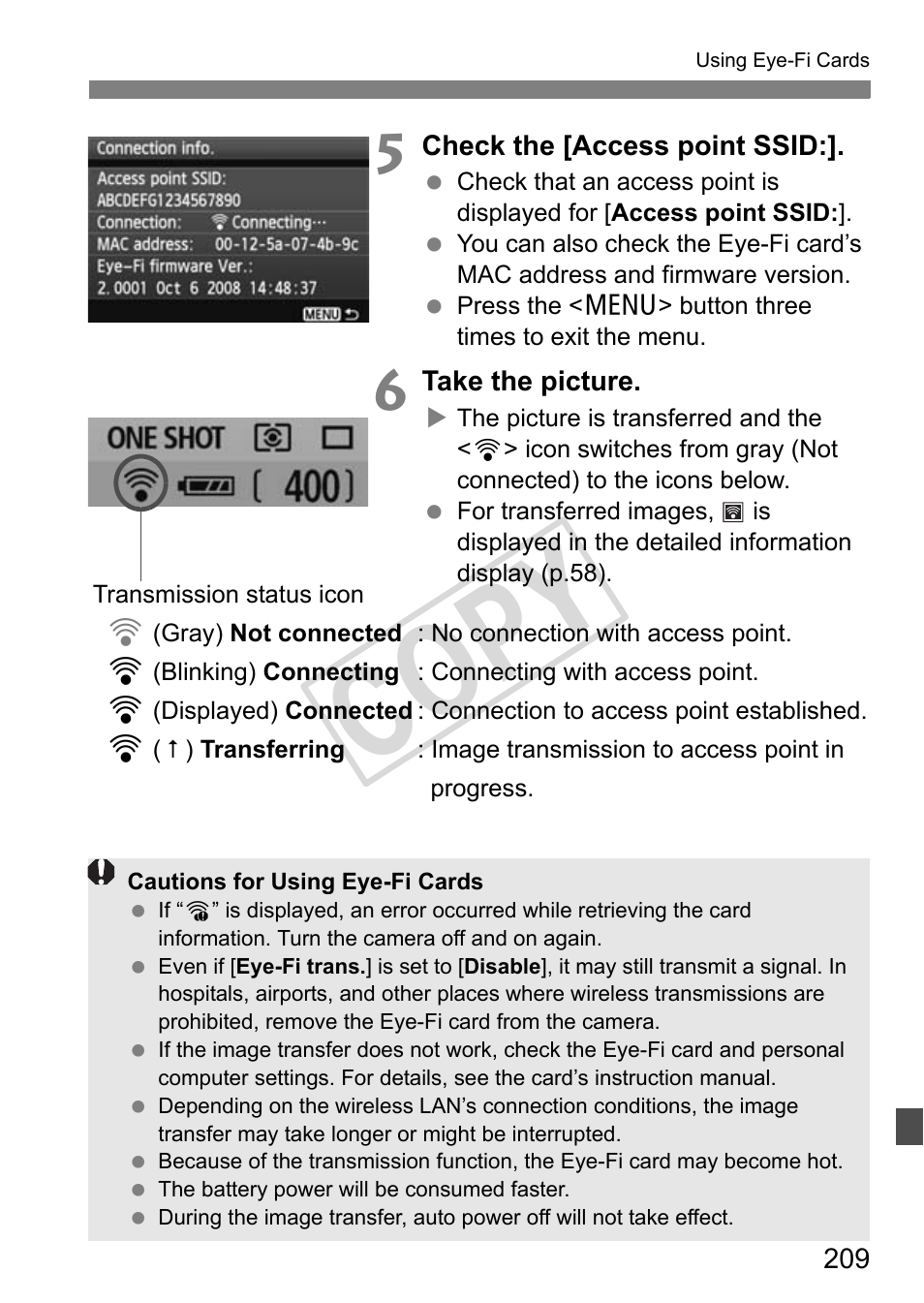 Cop y | Canon eos rebel T2i User Manual | Page 209 / 260