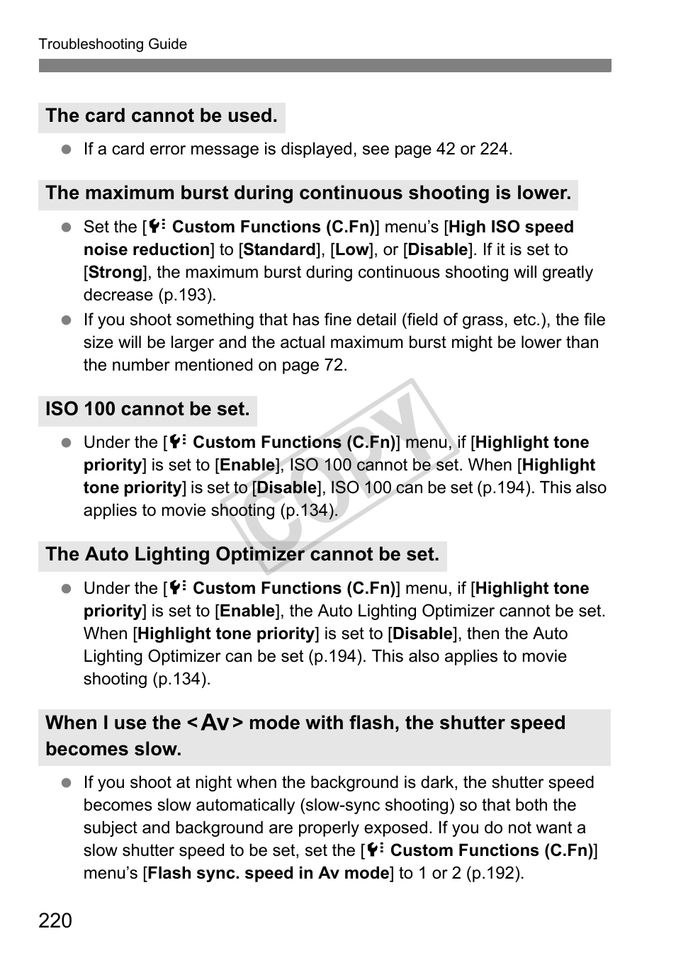 Cop y | Canon eos rebel T2i User Manual | Page 220 / 260