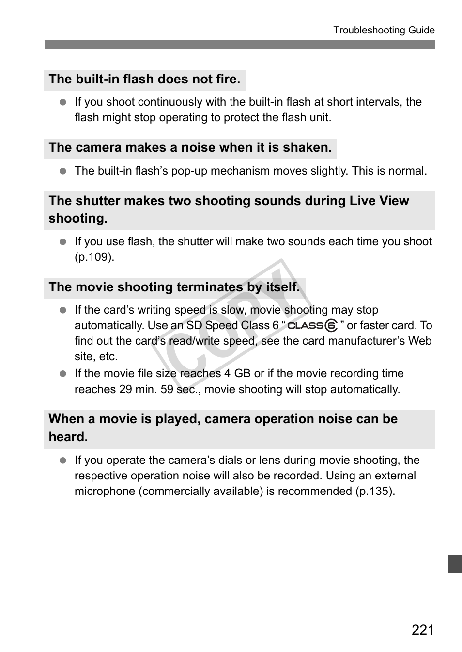 Cop y | Canon eos rebel T2i User Manual | Page 221 / 260