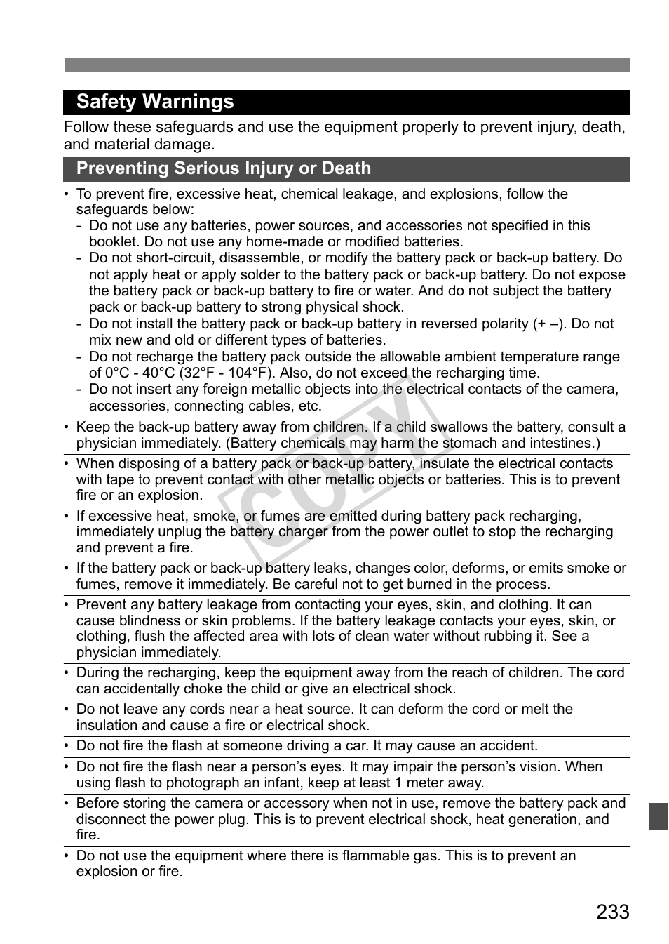 Cop y | Canon eos rebel T2i User Manual | Page 233 / 260