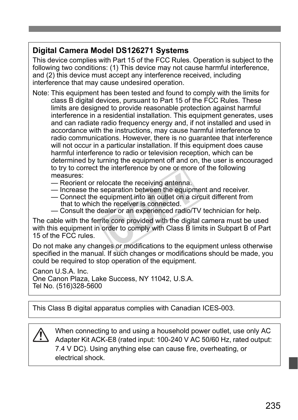 Cop y | Canon eos rebel T2i User Manual | Page 235 / 260